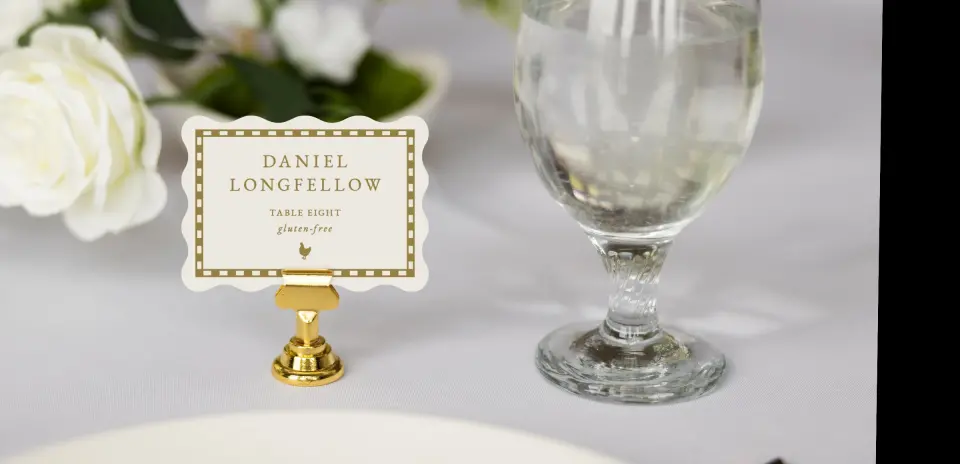 Wavy Place Cards
