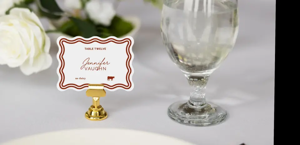 Wavy Place Cards