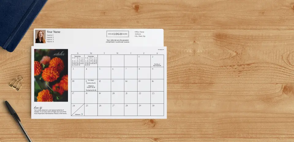 Calendar Planner October Page