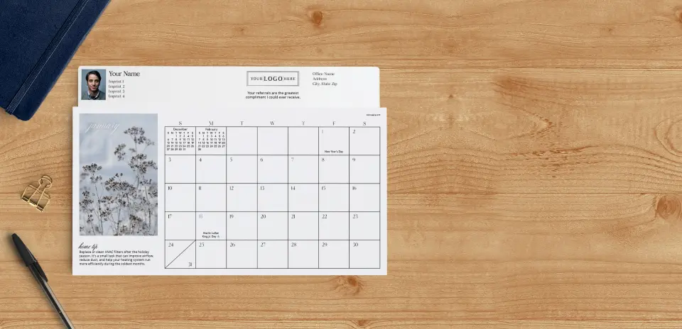 Calendar Planner January Page