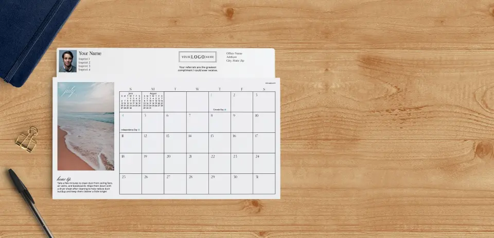 Calendar Planner July Page