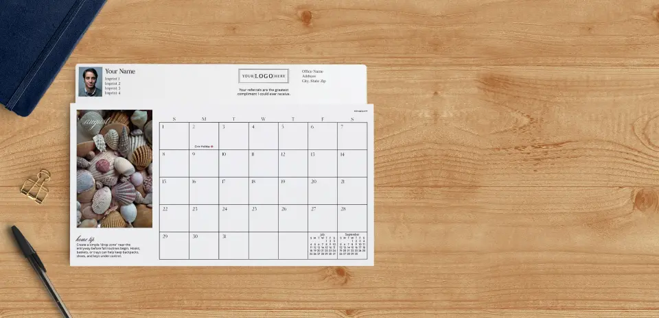 Calendar Planner August Page