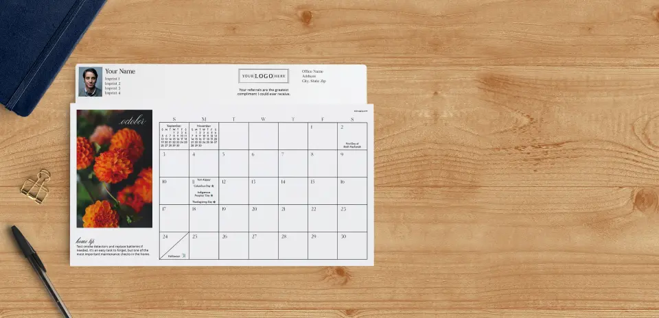 Calendar Planner October Page