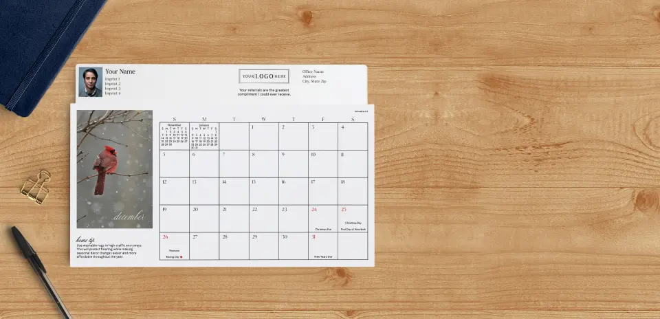 Calendar Planner December Page
