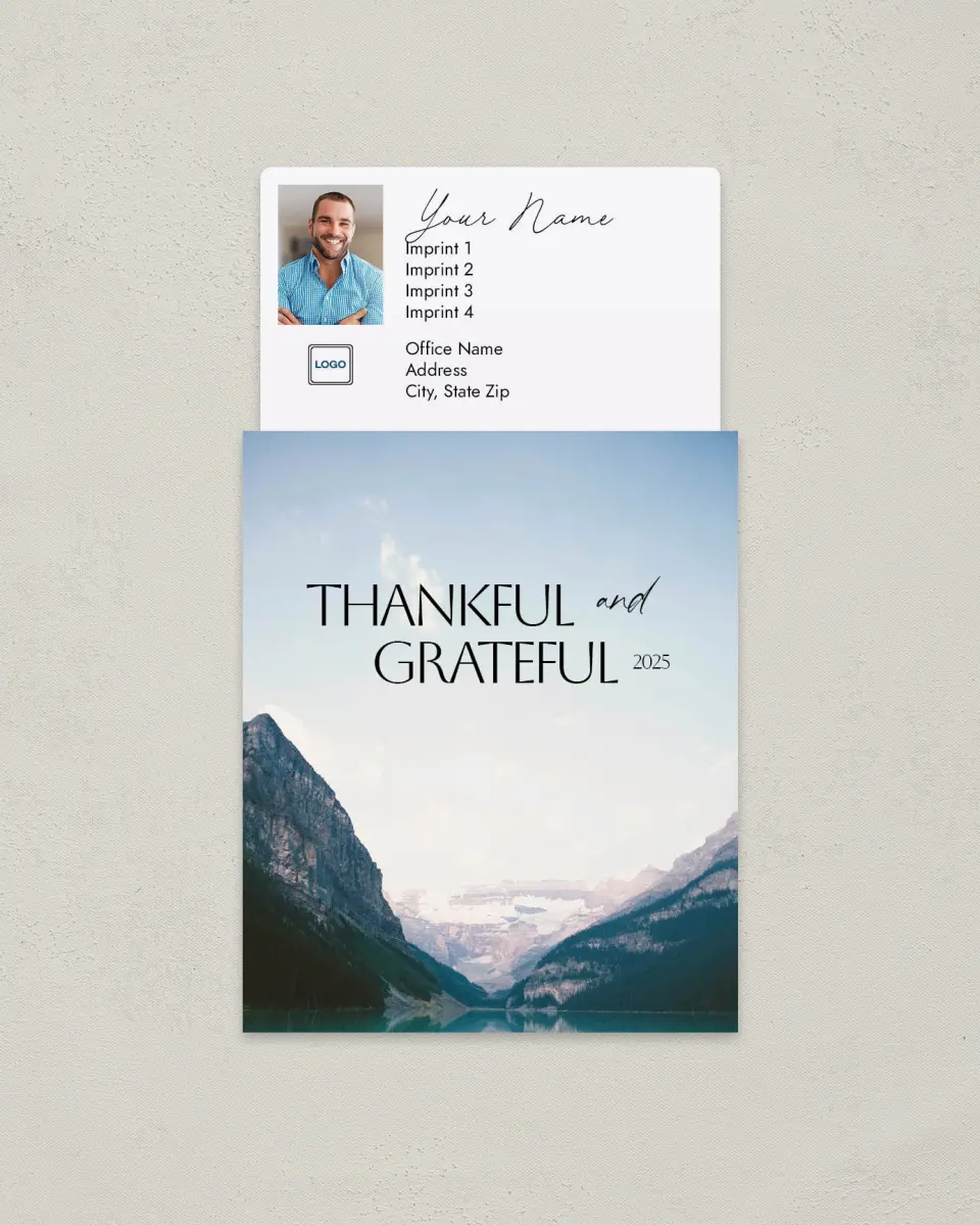 This is a 3½" x 6¼" Tear-Off Calendar Magnet called Thankful & Grateful printed in full color