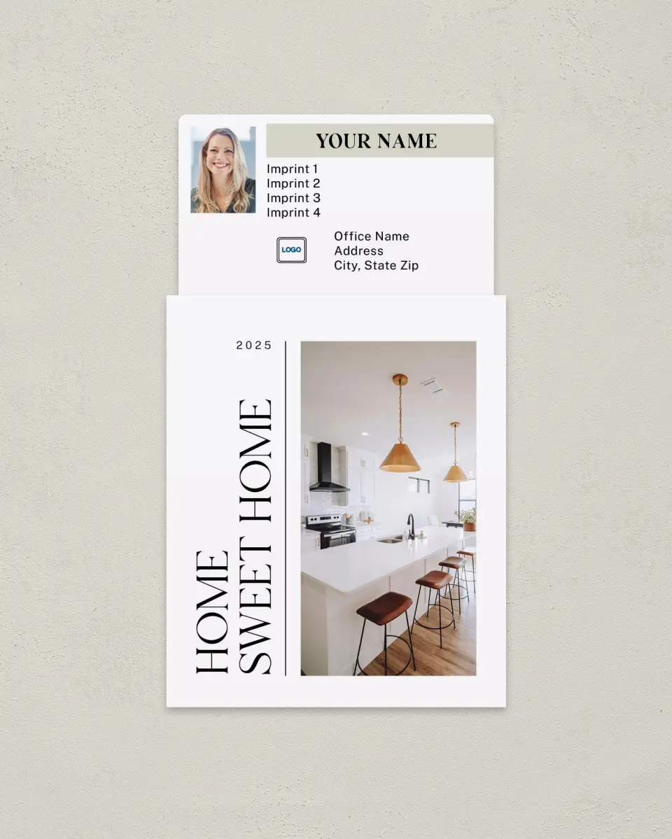 This is a 3½" x 6¼" Tear-Off Calendar Magnet called Home Sweet Home printed in full color