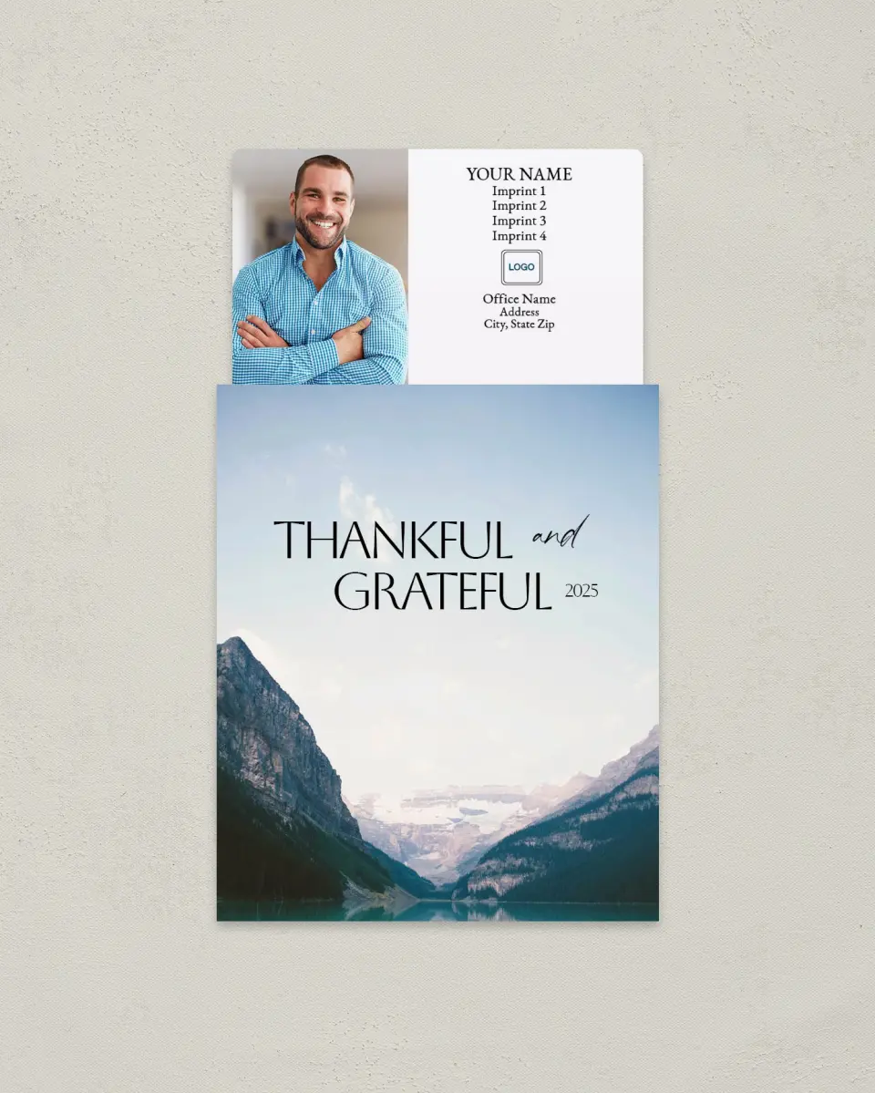 This is a 3½" x 6¼" Tear-Off Calendar Magnet called Thankful & Grateful printed in full color