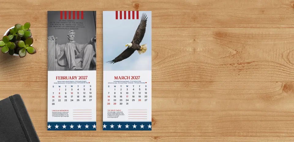 Tear-Off Calendar February & March Pages