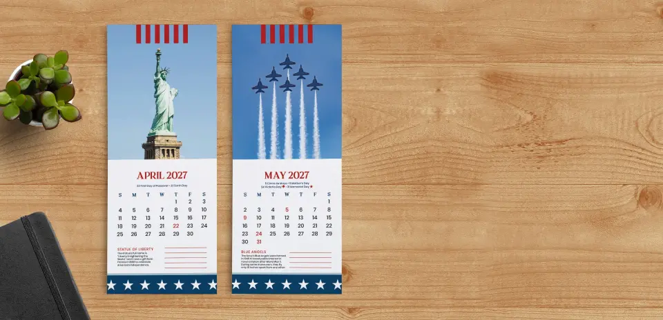 Tear-Off Calendar April & May Pages
