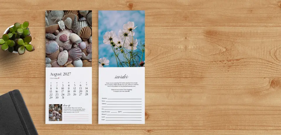 Tear-Off Calendar August & Reorder Pages