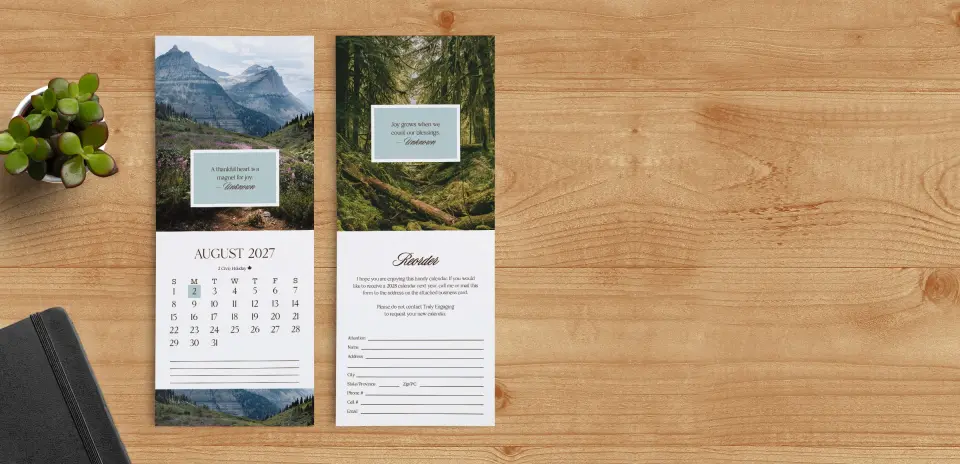 Tear-Off Calendar August & Reorder Pages