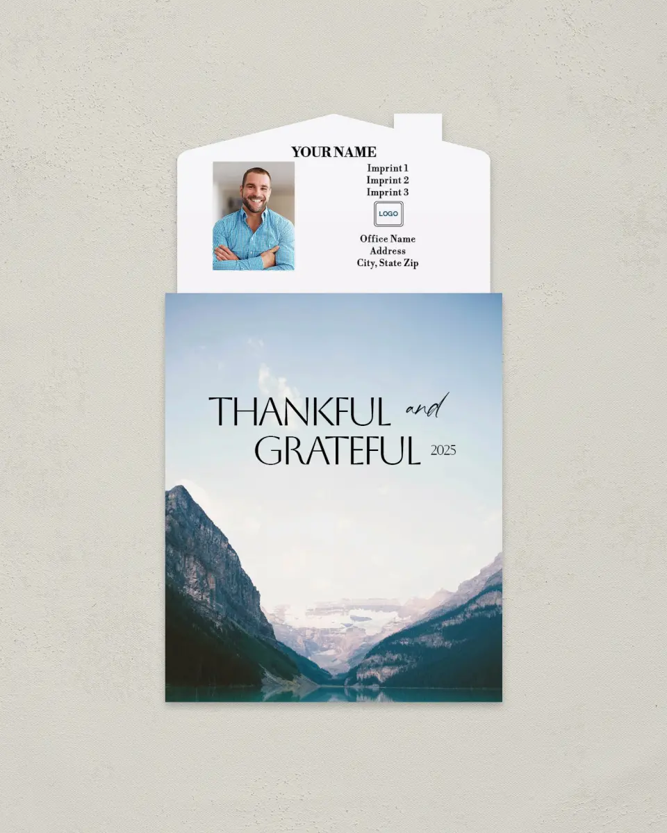 This is a 3½" x 6¼" Tear-Off Calendar Magnet called Thankful & Grateful printed in full color