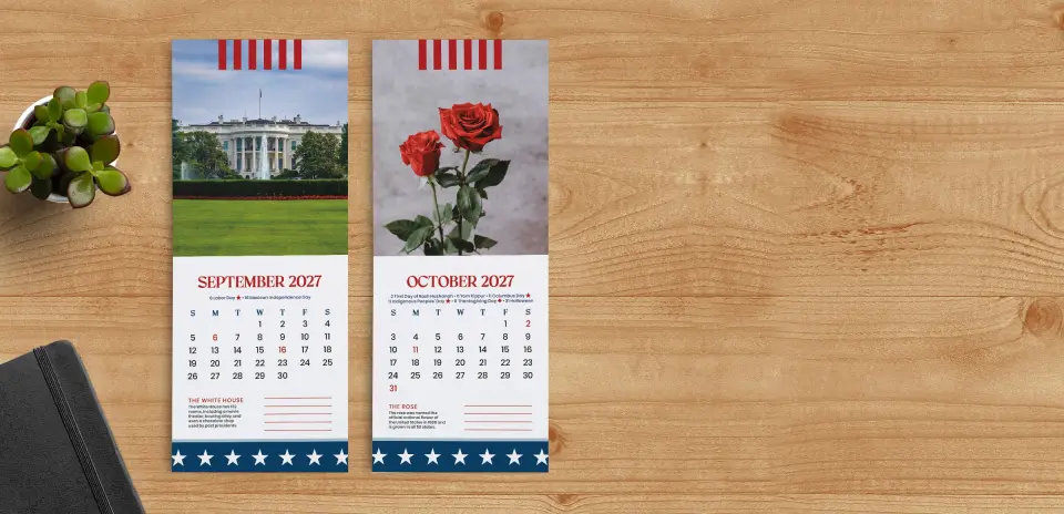 Tear-Off Calendar September & October Pages