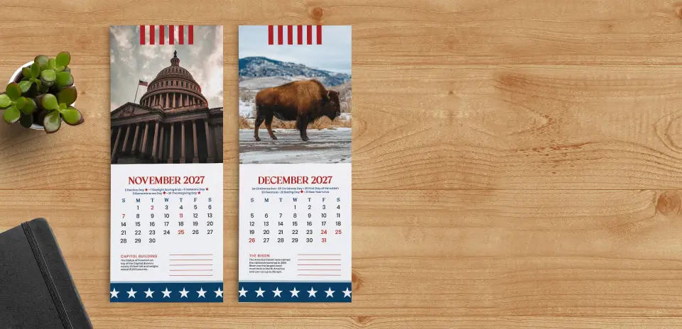 Tear-Off Calendar November & December Pages