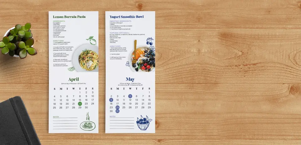 Tear-Off Calendar April & May Pages