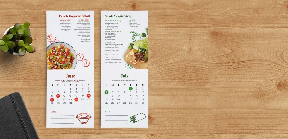 Tear-Off Calendar June & July Pages