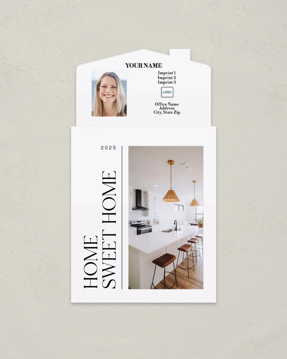 This is a 3½" x 6¼" Tear-Off Calendar Magnet called Home Sweet Home printed in full color