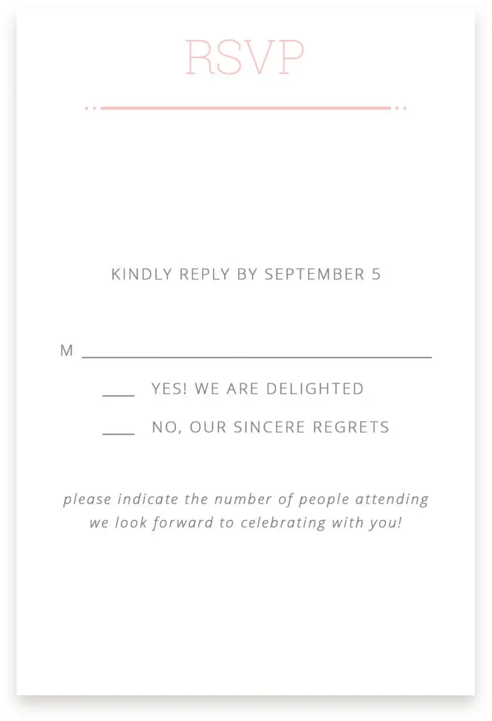 This is a  4" x 6" RSVP Postcards (Pocket Invitation) called Sweetly Charmed printed in full color on Premium Smooth paper