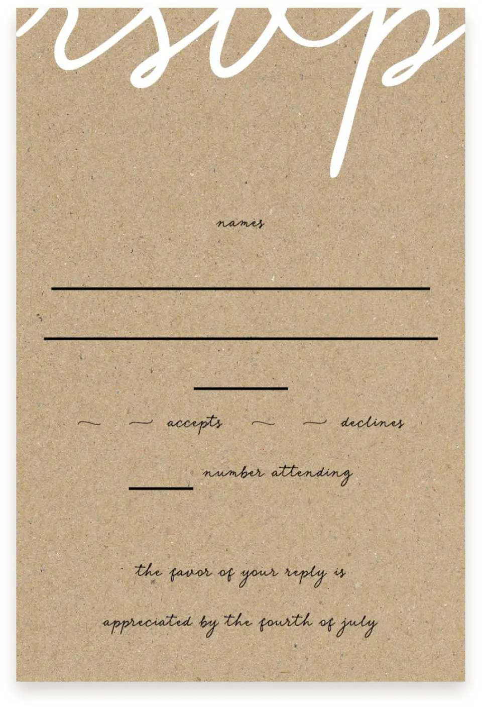 This is a  4" x 6" RSVP Postcards (Pocket Invitation) called Enchanted Day printed in full color on Premium Smooth paper