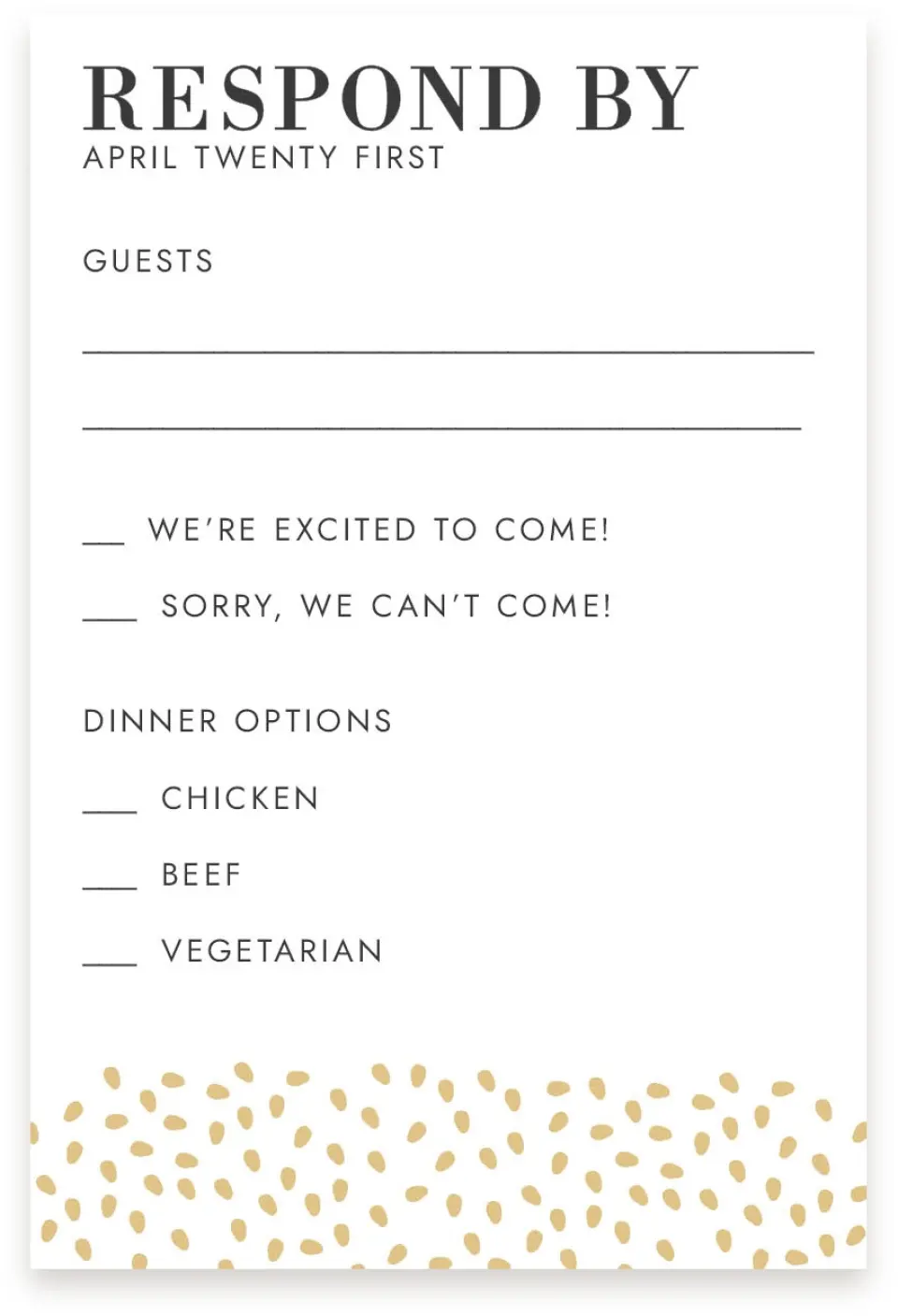 This is a  4" x 6" RSVP Postcards (Pocket Invitation) called Gilded Laurels printed in full color with Silver foil on Luxe Satin (coated) paper