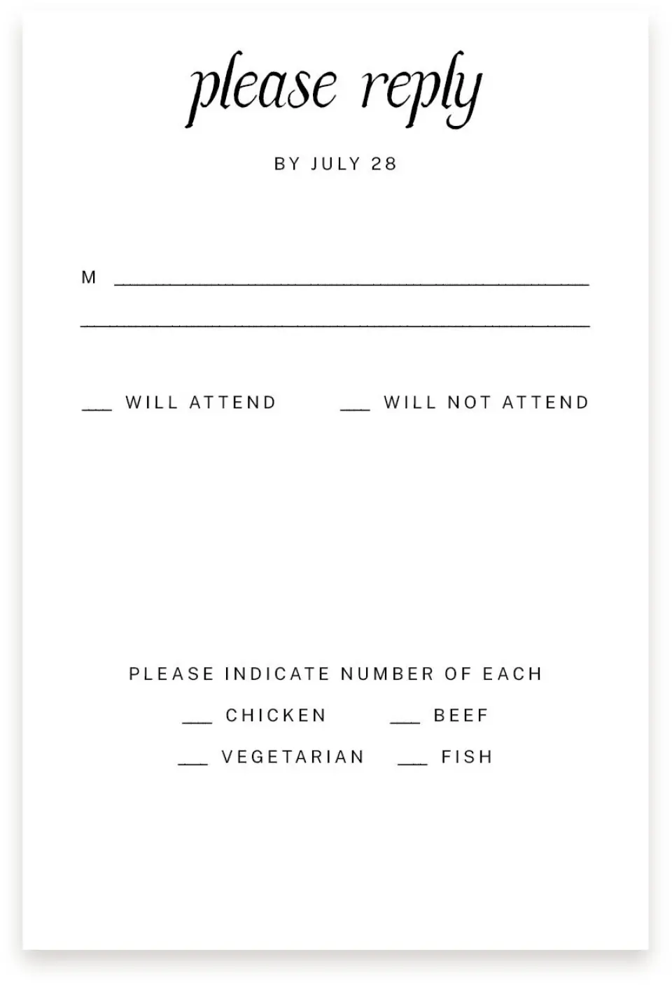 This is a  4" x 6" RSVP Postcards (Pocket Invitation) called Simply Sprinkled printed in full color on Premium Smooth paper