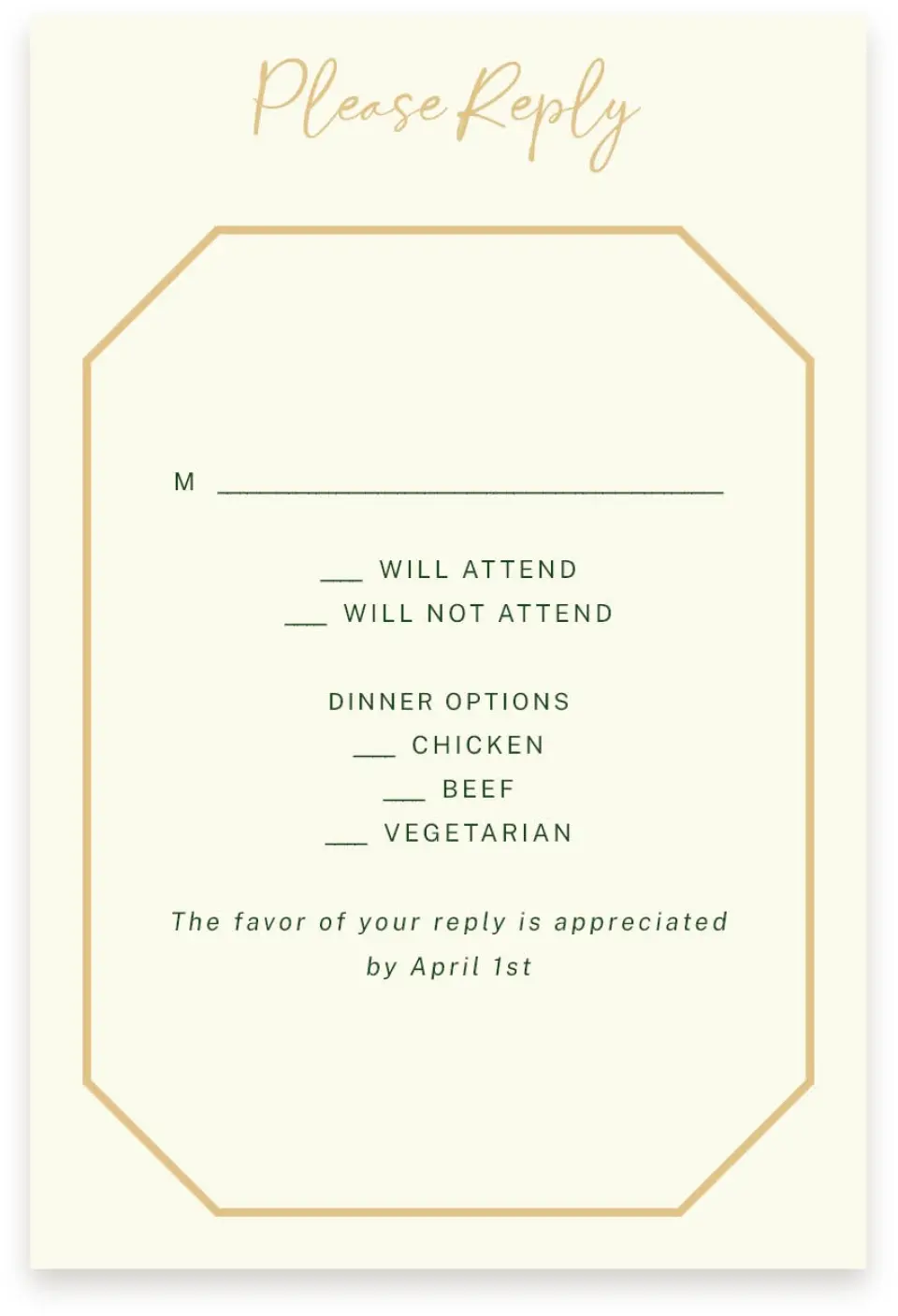 This is a  4" x 6" RSVP Postcards (Pocket Invitation) called Gilded Jewel printed in full color on Premium Smooth paper