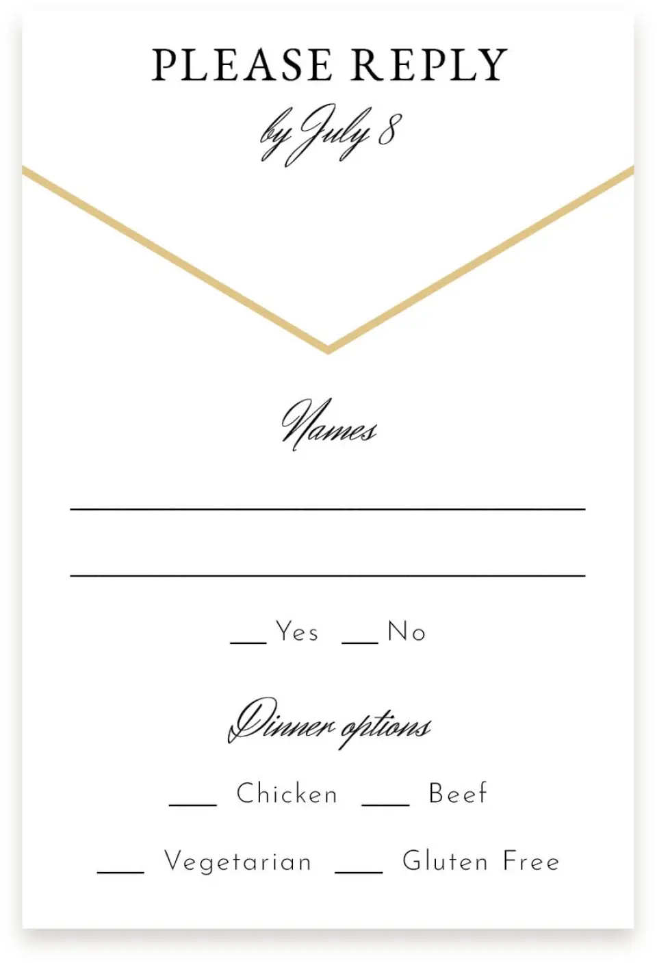 This is a  4" x 6" RSVP Postcards (Pocket Invitation) called Elegant Marble printed in full color on Premium Smooth paper