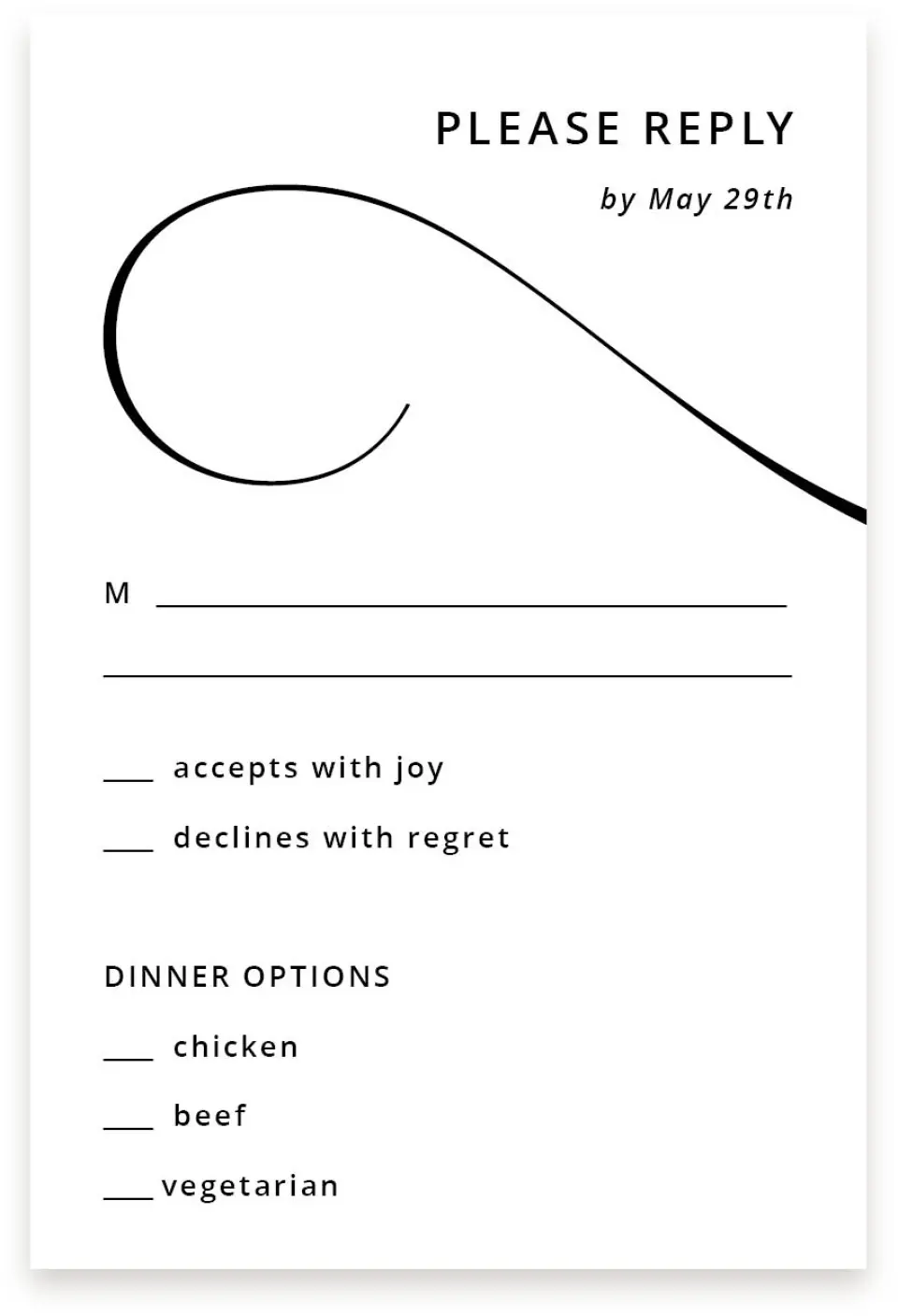 This is a  4" x 6" RSVP Postcards (Pocket Invitation) called Love Infinity printed in full color with Silver foil on Luxe Satin (coated) paper