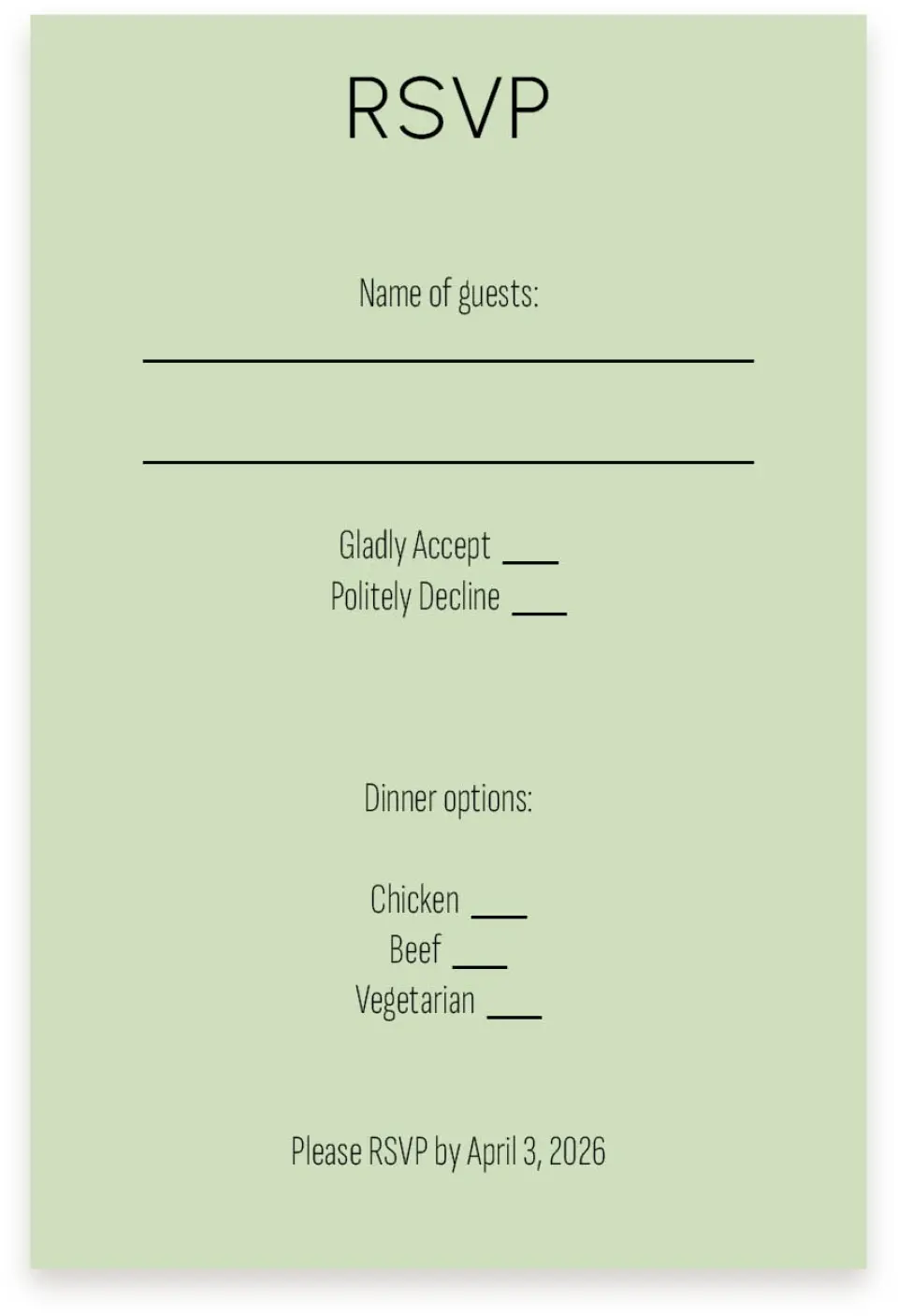 This is a  4" x 6" RSVP Postcards (Pocket Invitation) called Sophisticated Succulents printed in full color on Premium Smooth paper