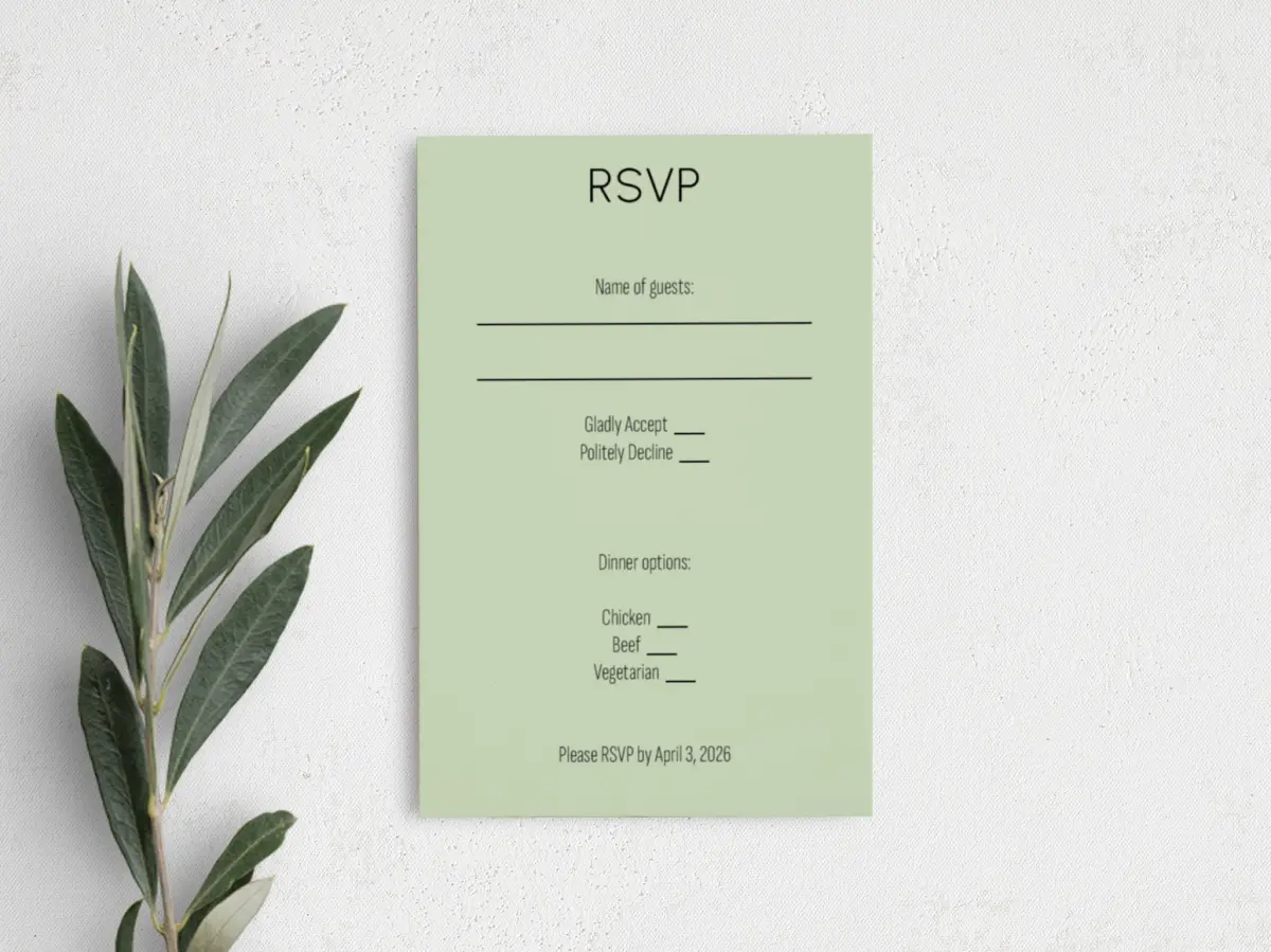 Step RSVP Postcards