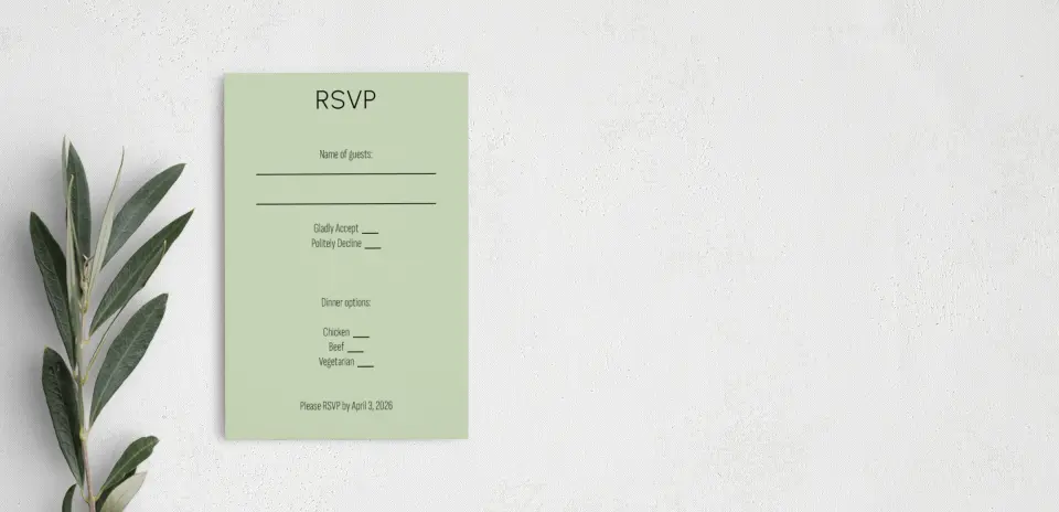 Step RSVP Postcards