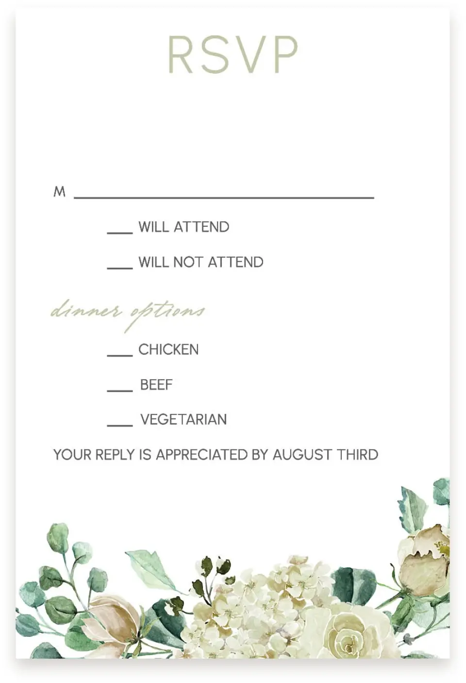 This is a  4" x 6" RSVP Postcards (Pocket Invitation) called Divine Romance printed in full color on Premium Smooth paper