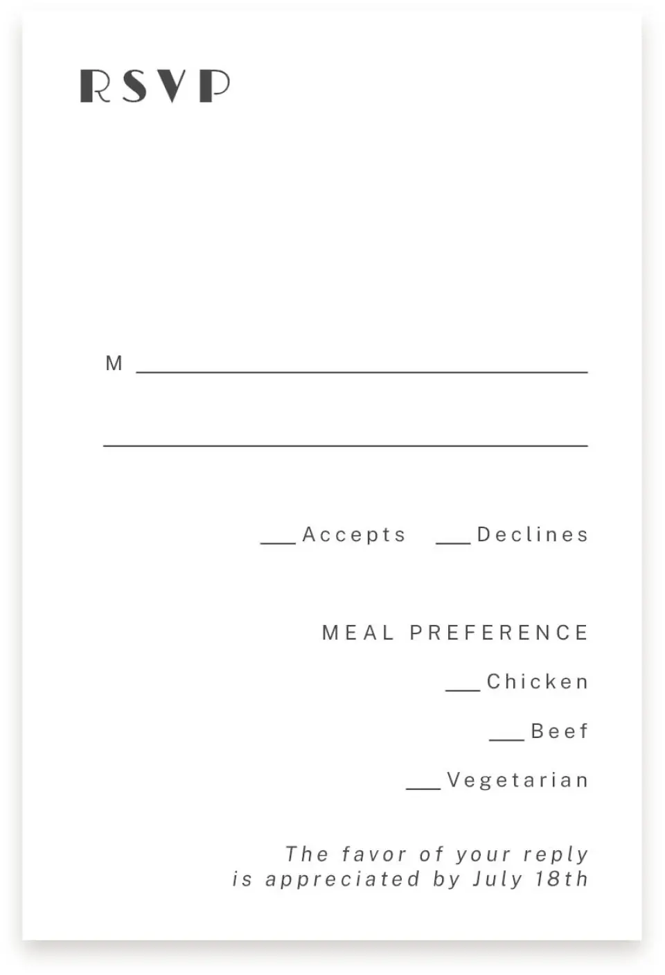 This is a  4" x 6" RSVP Postcards (Pocket Invitation) called Boldy Forward printed in full color on Premium Smooth paper