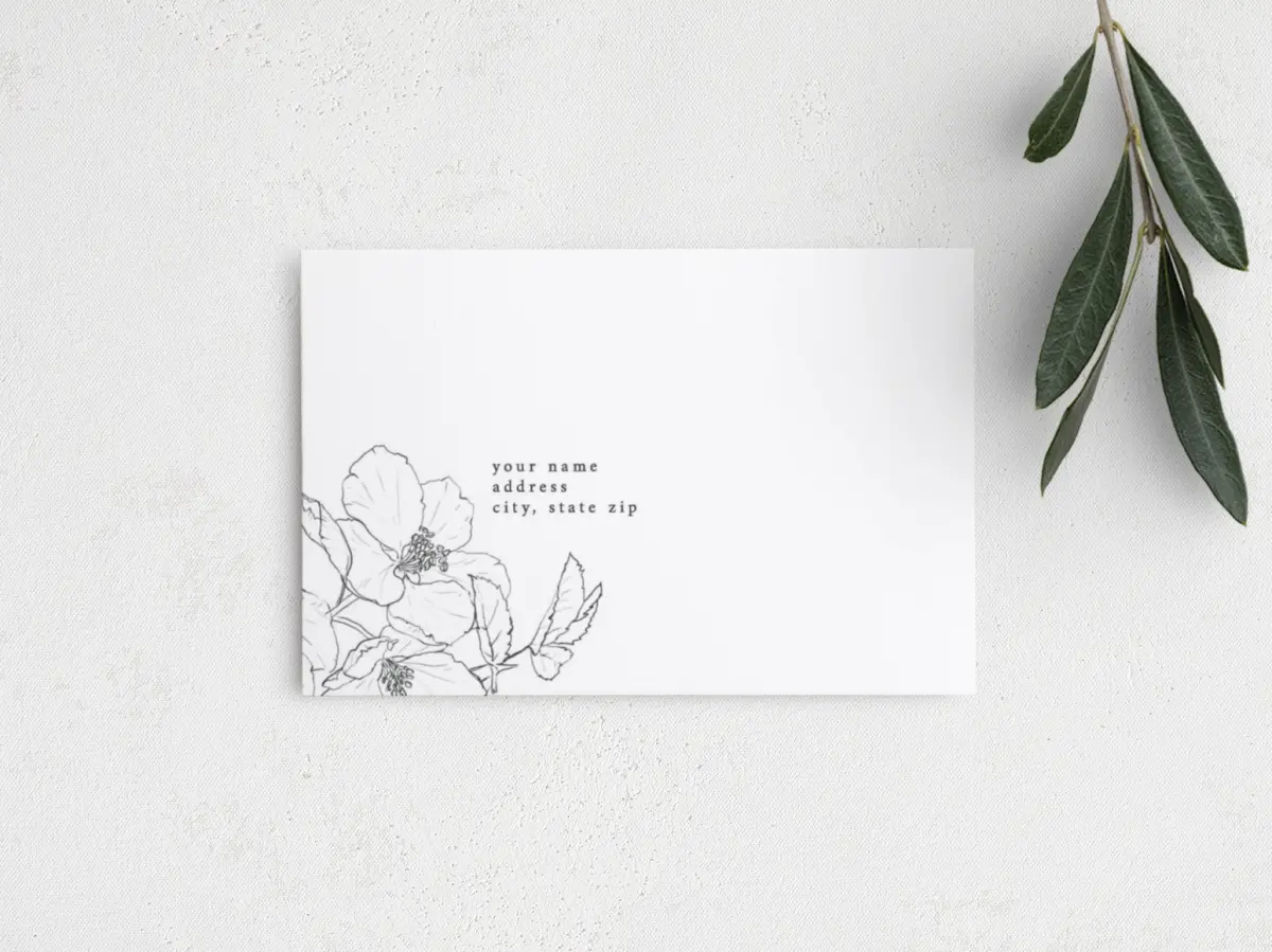 Step RSVP Postcards Back View