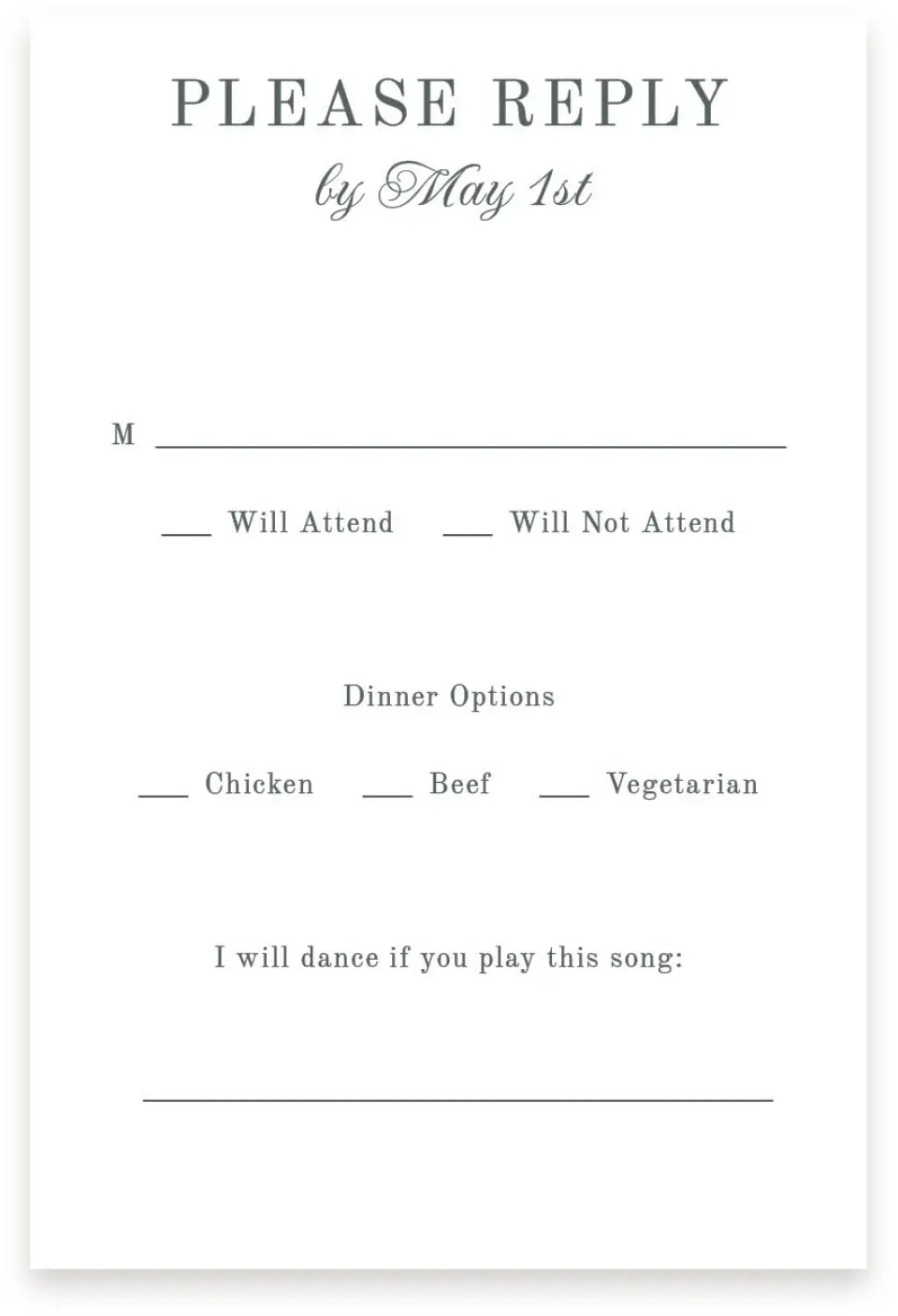 This is a  4" x 6" RSVP Postcards (Pocket Invitation) called Bold Blooms printed in full color on Premium Smooth paper