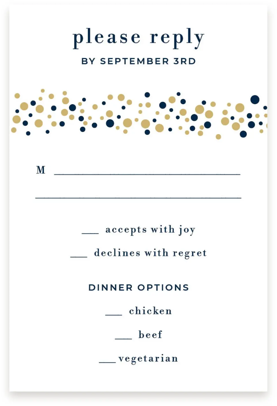 This is a  4" x 6" RSVP Postcards (Pocket Invitation) called Modern Countdown printed in full color with Silver foil on Luxe Satin (coated) paper