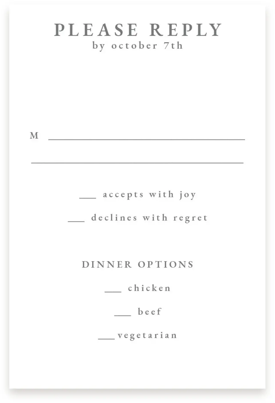 This is a  4" x 6" RSVP Postcards (Pocket Invitation) called Heavenly Harmony printed in full color on Premium Smooth paper