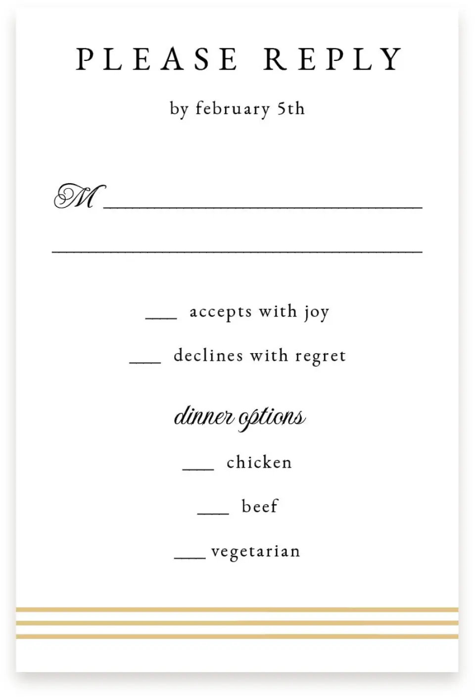 This is a  4" x 6" RSVP Postcards (Pocket Invitation) called Charming Arch printed in full color on Premium Smooth paper