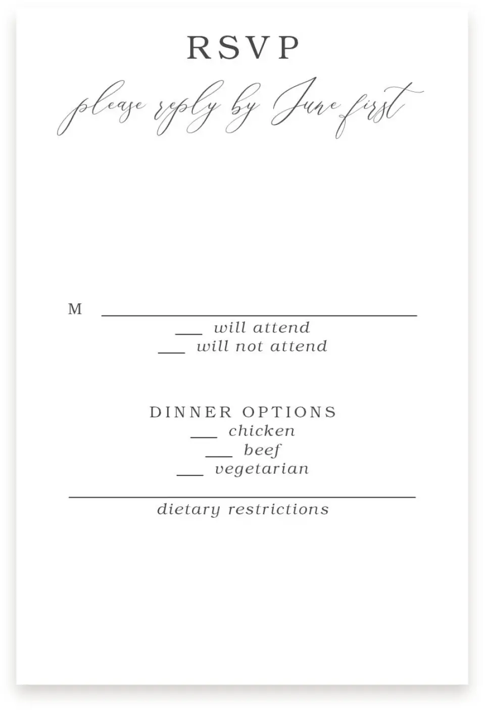 This is a  4" x 6" RSVP Postcards (Pocket Invitation) called Flawless Photo printed in full color with Silver foil on Luxe Satin (coated) paper