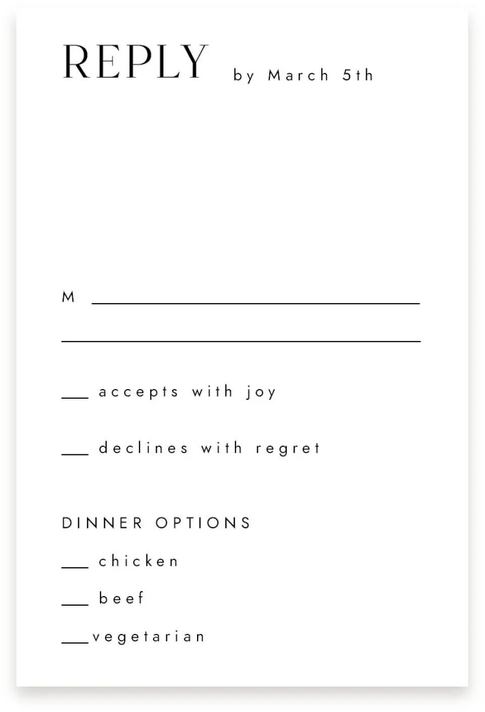 This is a  4" x 6" RSVP Postcards (Pocket Invitation) called Spacious Idea printed in full color with Silver foil on Luxe Satin (coated) paper