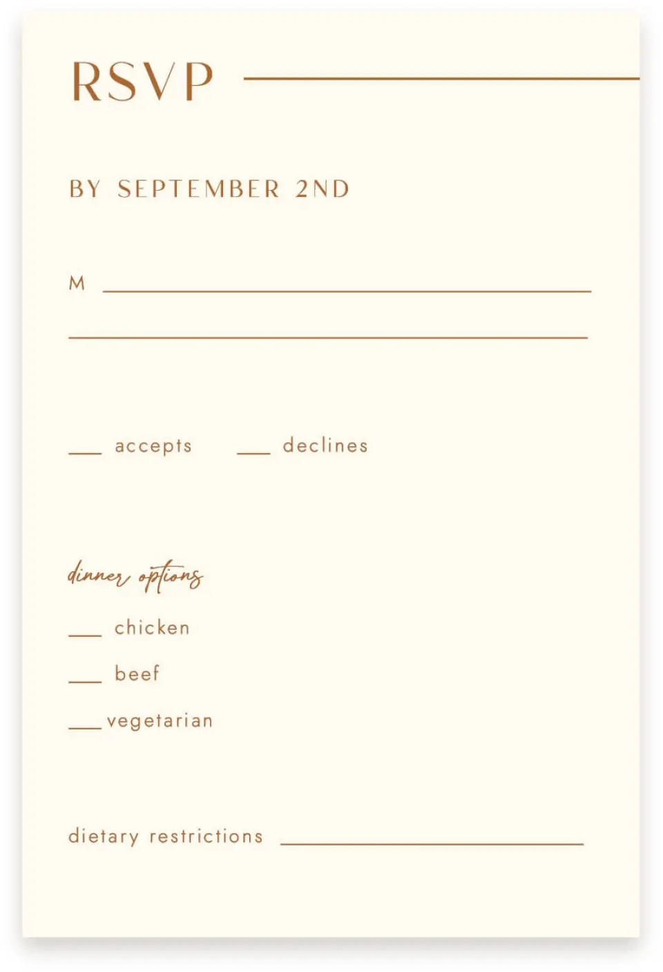 This is a  4" x 6" RSVP Postcards (Pocket Invitation) called The Brooklyn printed in full color with Silver foil on Luxe Satin (coated) paper