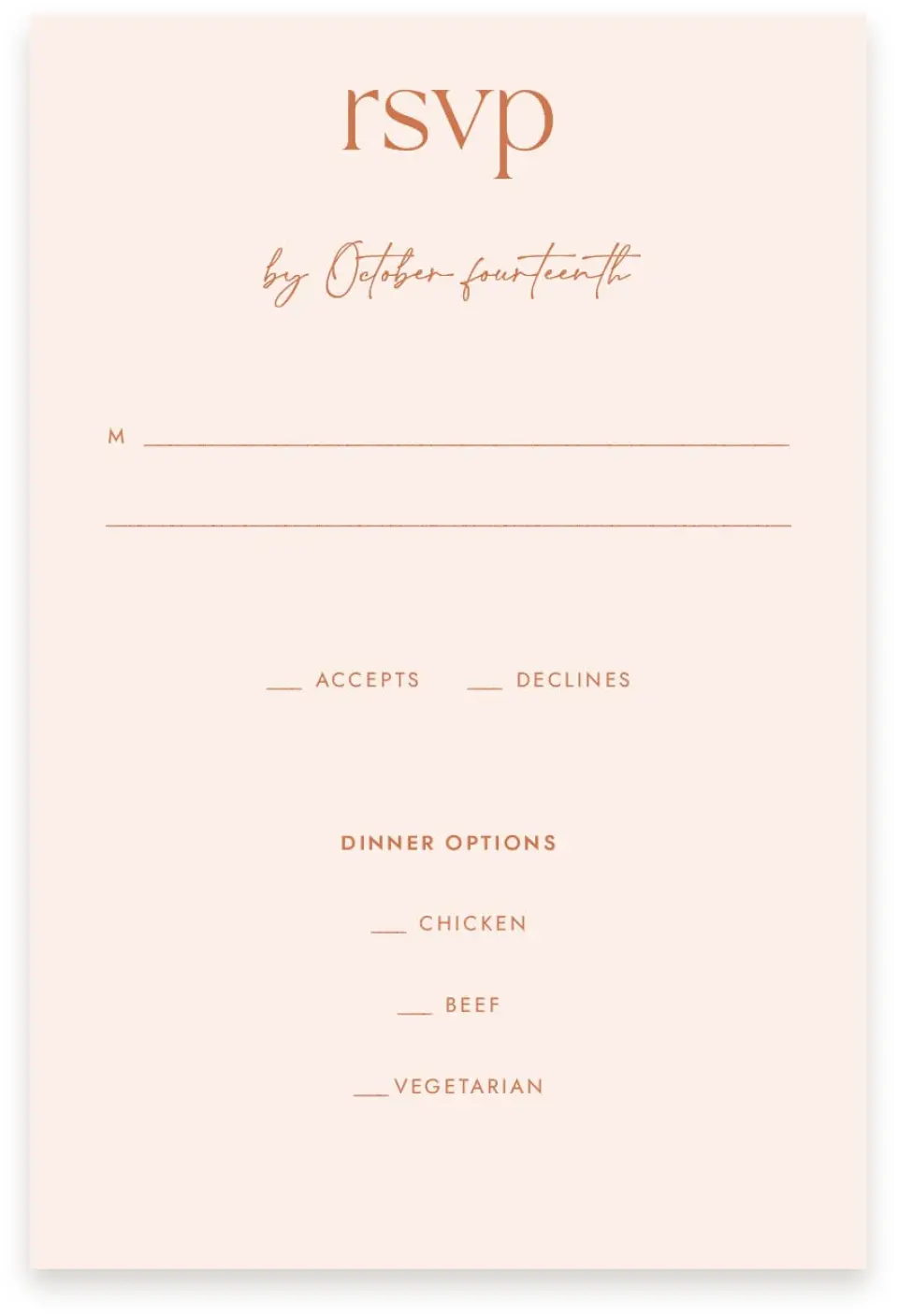 This is a  4" x 6" RSVP Postcards (Pocket Invitation) called The Jaylin printed in full color on Premium Smooth paper