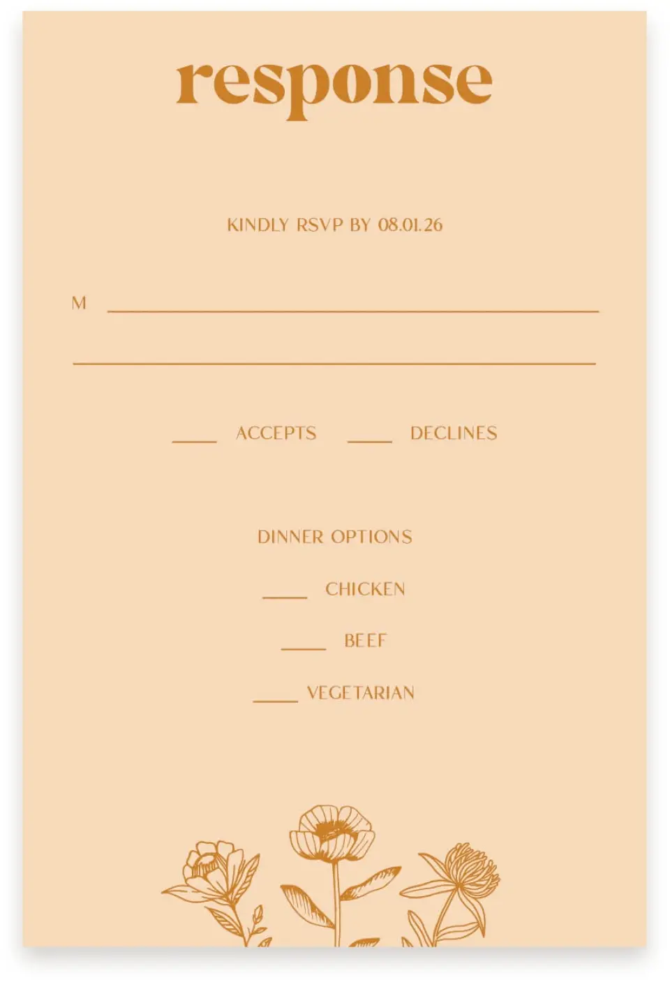 This is a  4" x 6" RSVP Postcards (Pocket Invitation) called The Kandice printed in full color with Silver foil on Luxe Satin (coated) paper