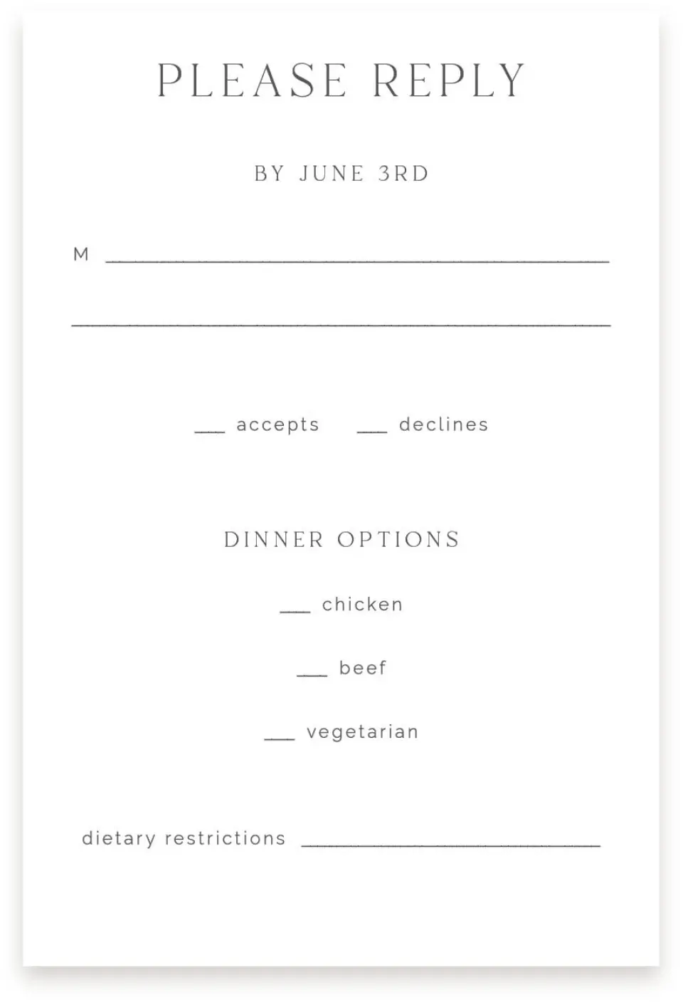 This is a  4" x 6" RSVP Postcards (Pocket Invitation) called Graceful Petals printed in full color on Premium Smooth paper