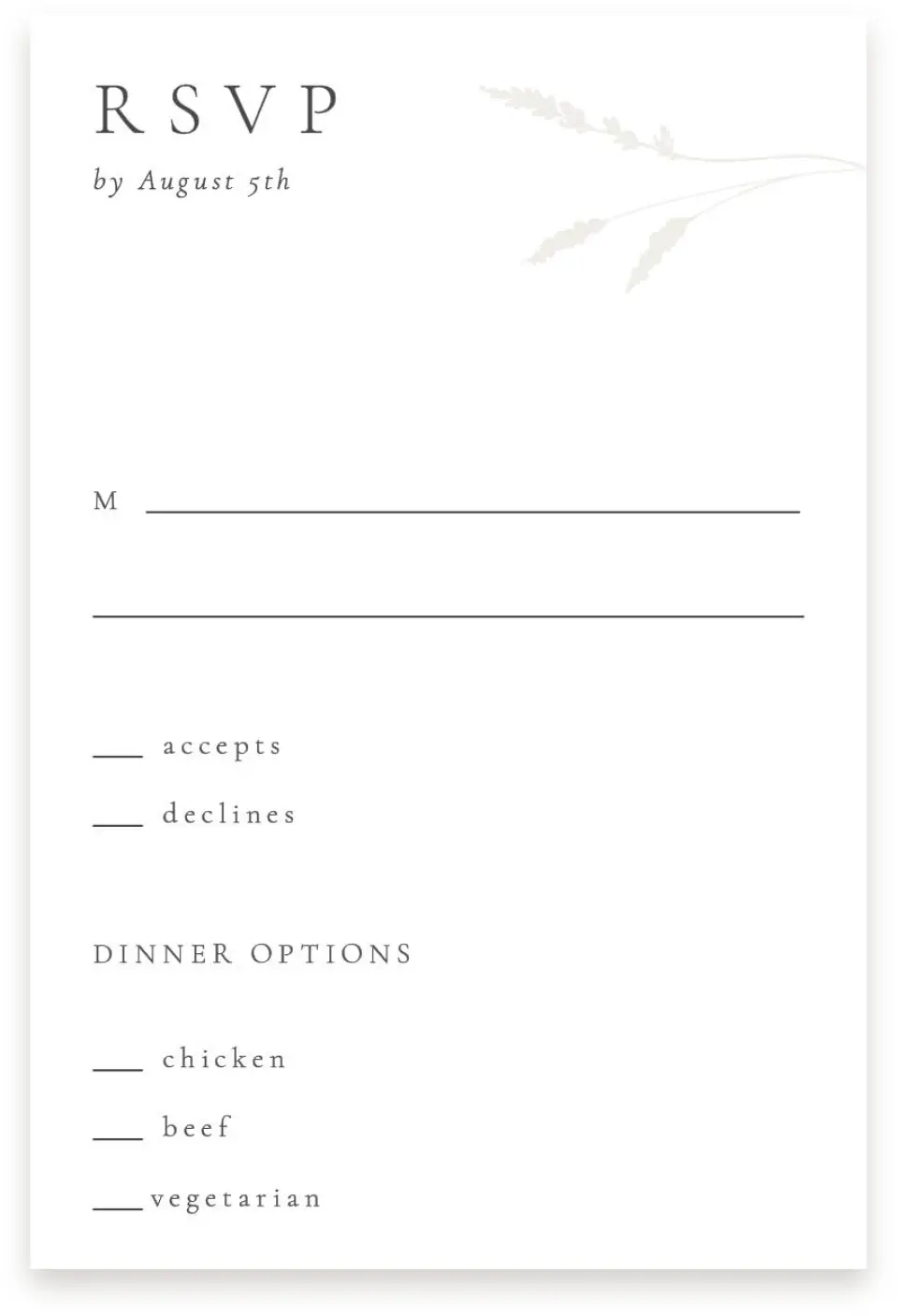 This is a  4" x 6" RSVP Postcards (Pocket Invitation) called Wild Devotion printed in full color with Silver foil on Luxe Satin (coated) paper