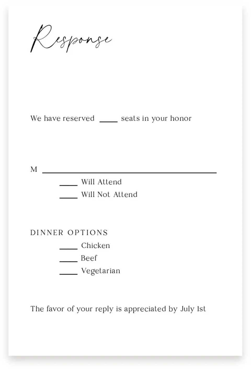 This is a  4" x 6" RSVP Postcards (Pocket Invitation) called The Lauren printed in full color with Silver foil on Luxe Satin (coated) paper