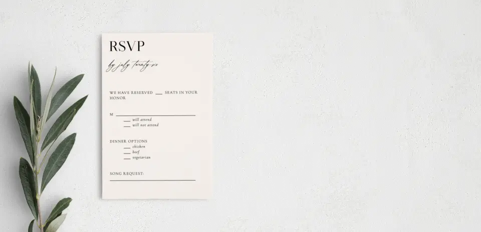 Step RSVP Postcards