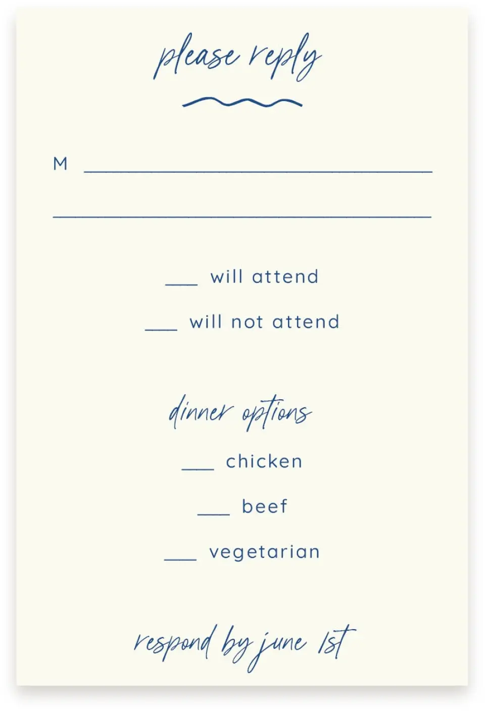 This is a  4" x 6" RSVP Postcards (Pocket Invitation) called Drawn To You printed in full color with Silver foil on Luxe Satin (coated) paper