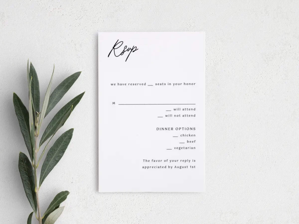 Step RSVP Postcards