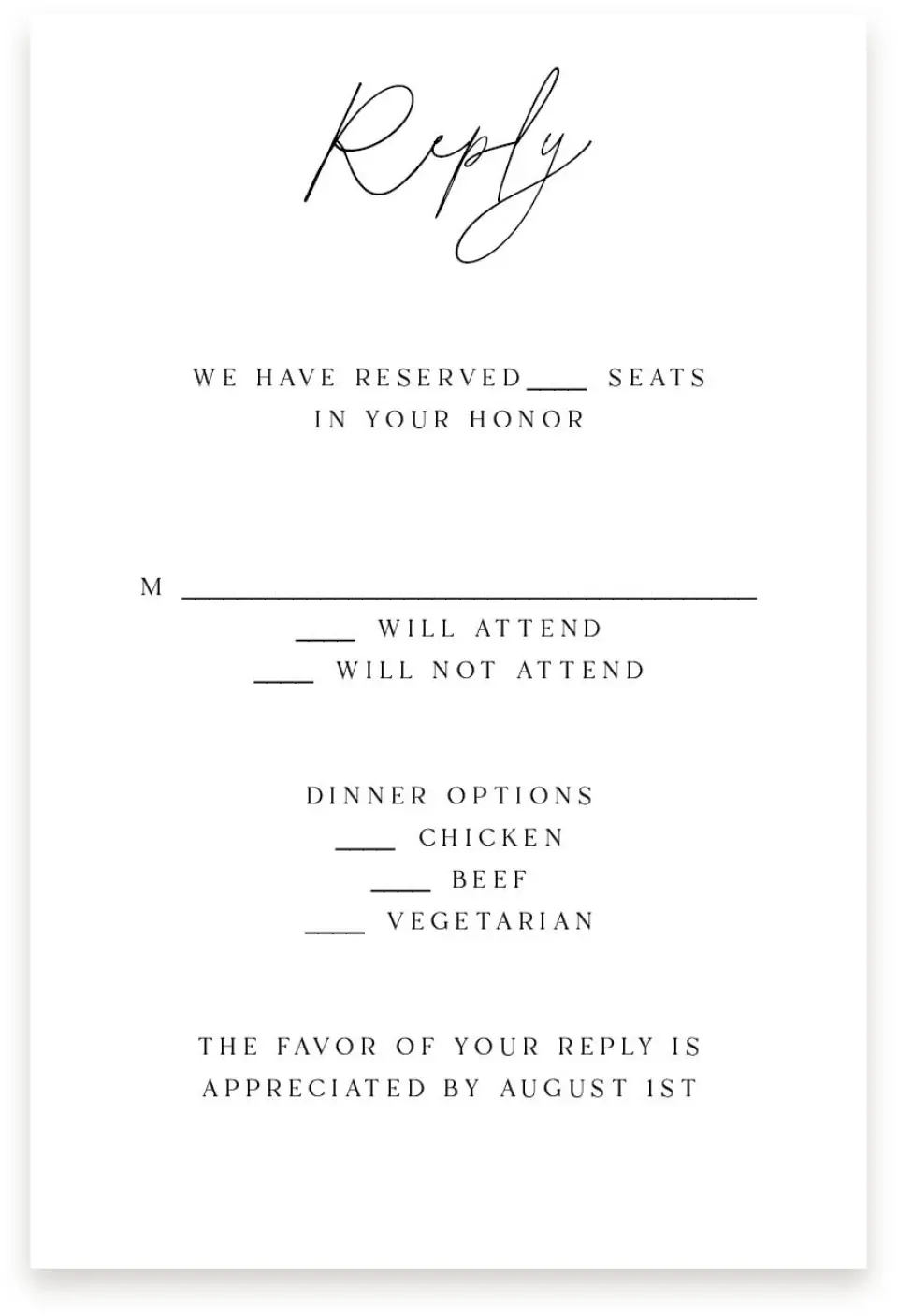 This is a  4" x 6" RSVP Postcards (Pocket Invitation) called The Samantha printed in full color with Silver foil on Luxe Satin (coated) paper